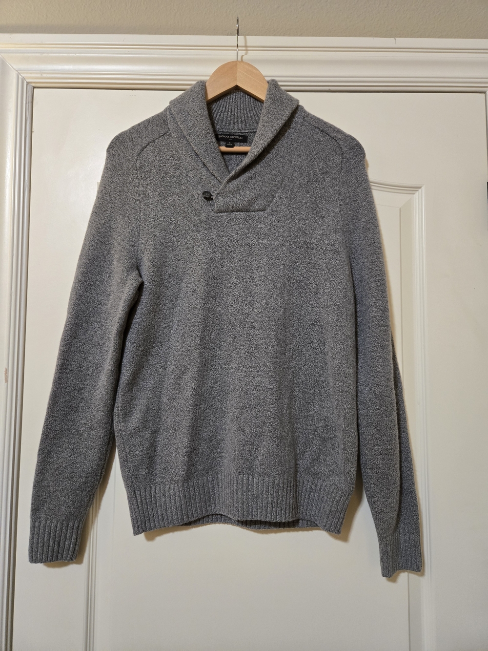 Banana Republic Gray Women's Shawl Collar Turtleneck Sweater Cozy Comfy